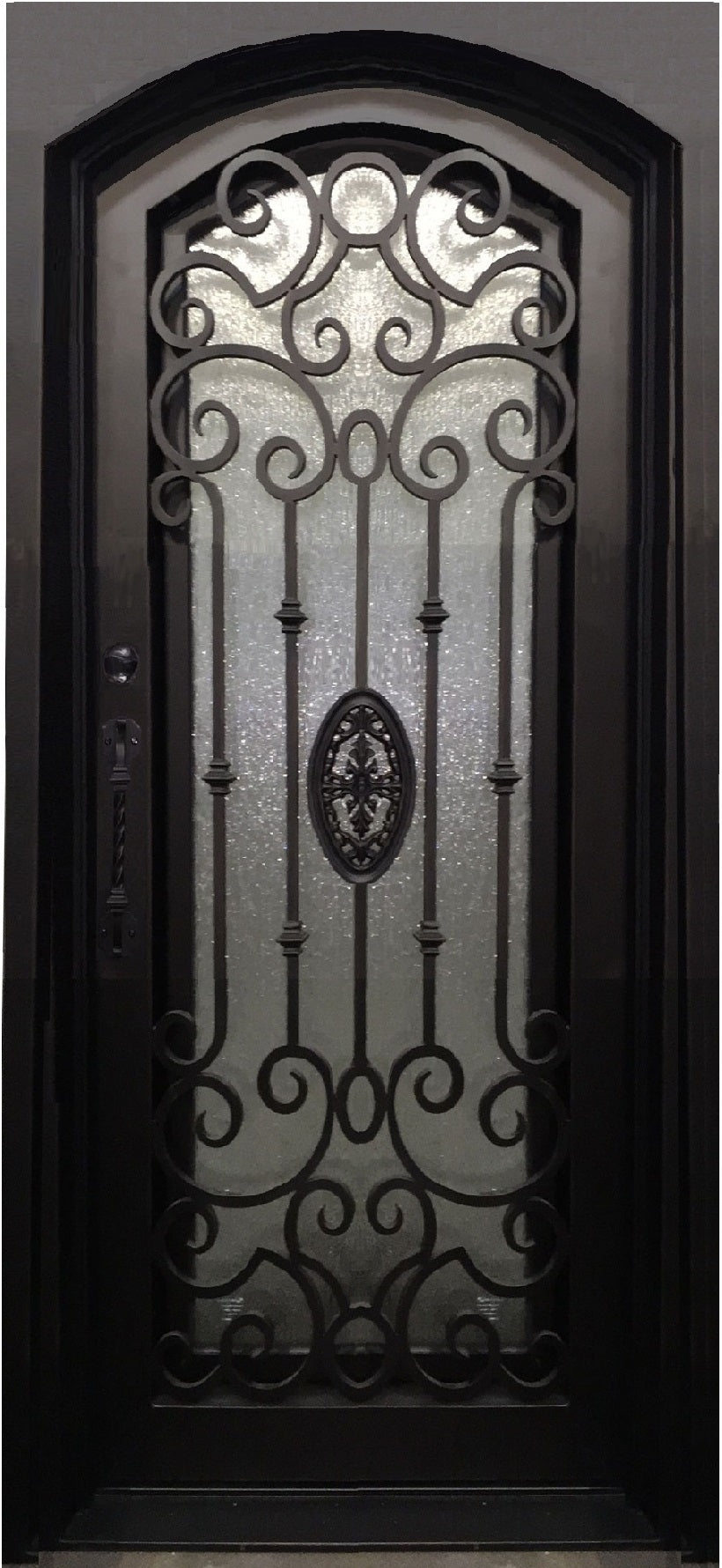 Lola Doors Arch Top Wrought Iron Double Doors Van Nuys, CA Luxe Iron Doors
