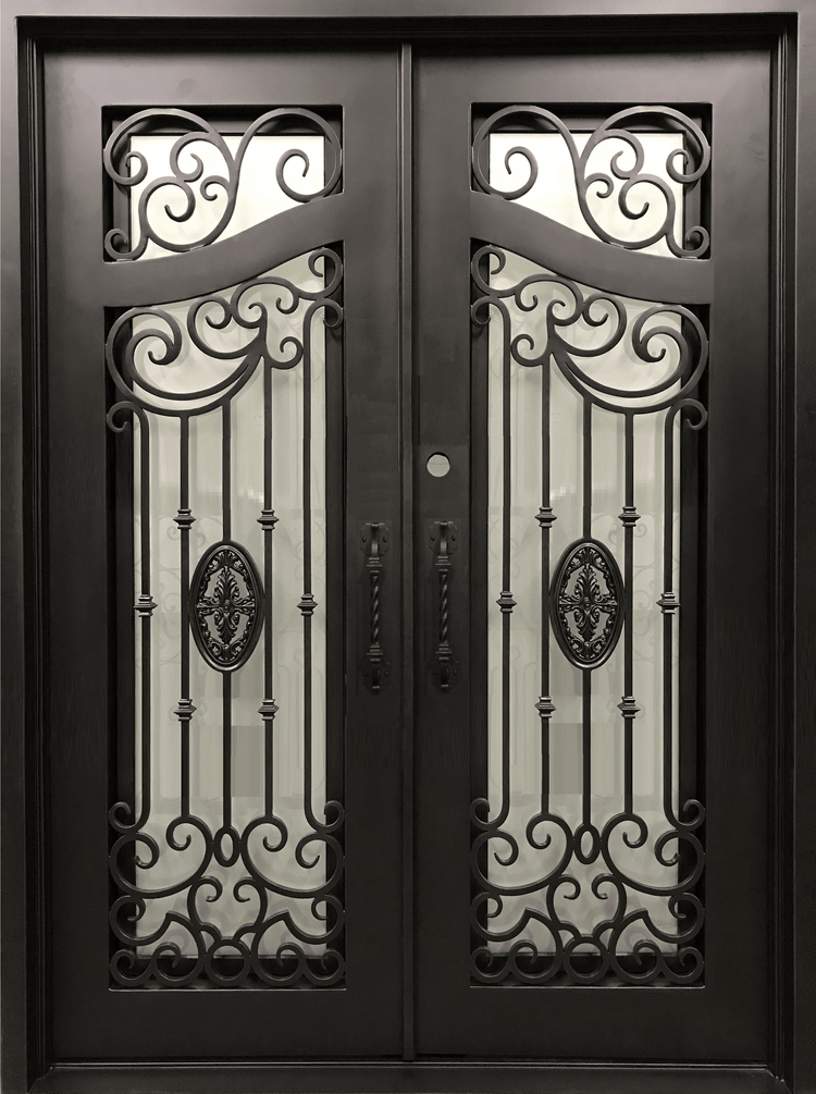Square Top Double Entry Iron Doors-LUXE