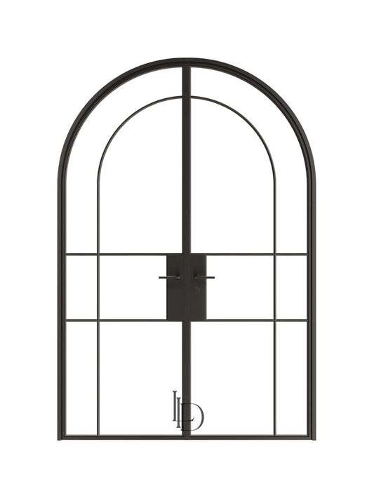 Valerie Full-Arch Double Steel Glass Doors image 0