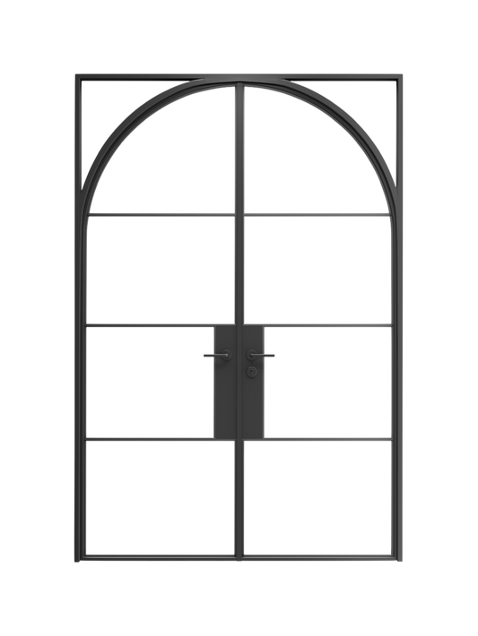 Ethan- Double Steel Glass Doors Arch Inside image 0