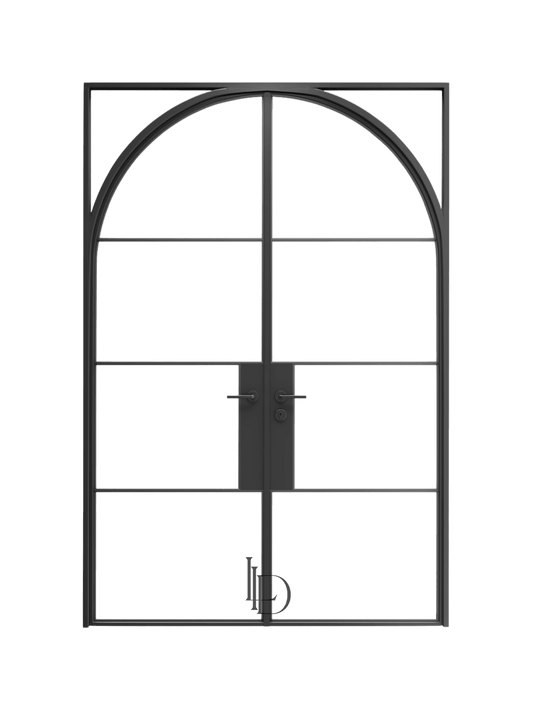 Ethan- Double Steel Glass Doors Arch Inside image 0