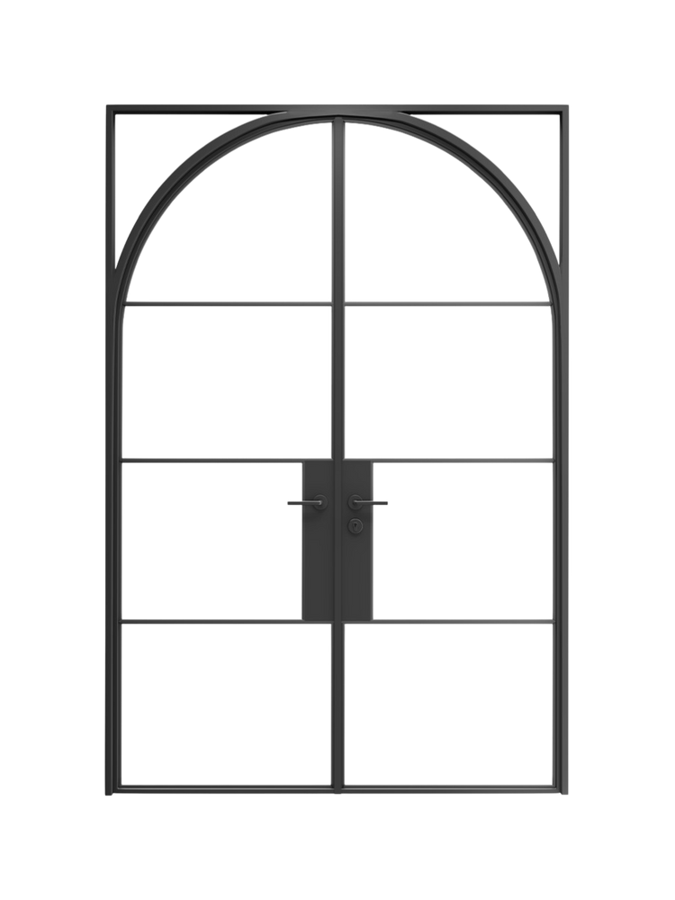 Ethan- Double Steel Glass Doors Arch Inside image 0
