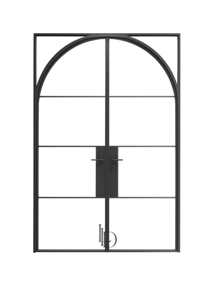 Ethan- Double Steel Glass Doors Arch Inside image 0