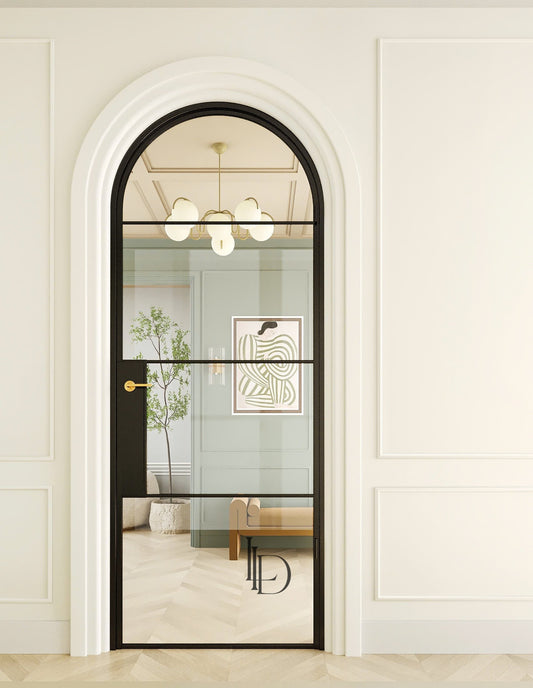 Delphine- Full-Arch Single Steel Glass Door image 1