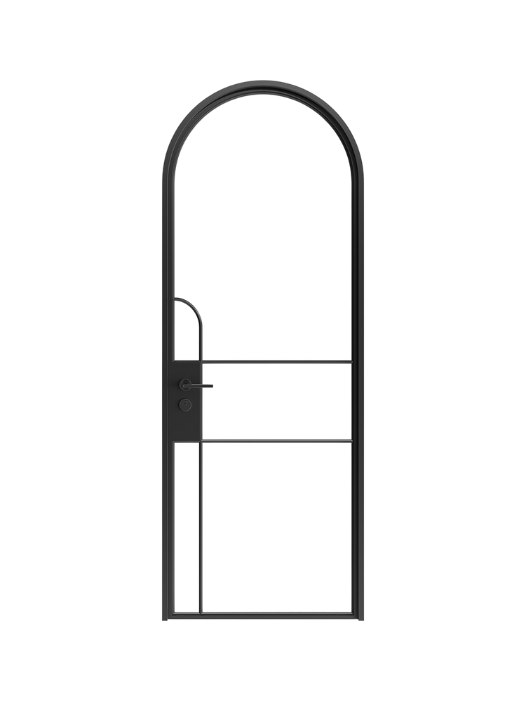 Dion - Full-Arch Single Steel Glass Door image 0
