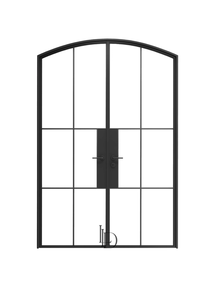 Chase- Half-Arch Double Solid Steel Glass Doors image 0