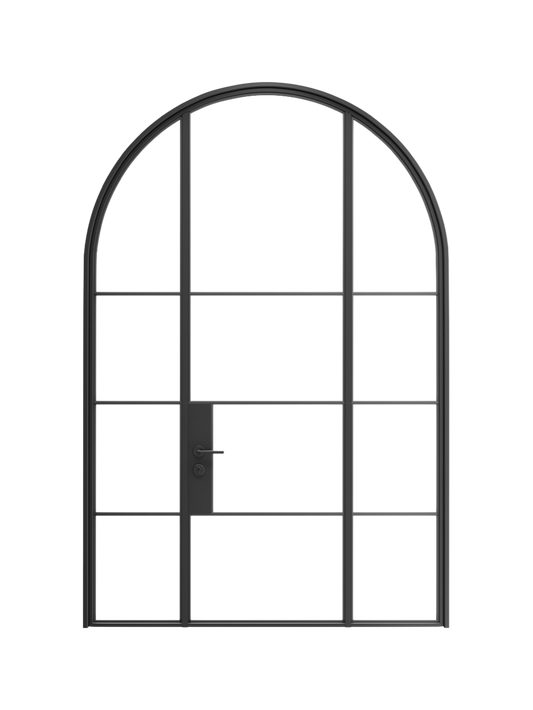Yves- Full-Arch Double Steel Glass Doors image 0
