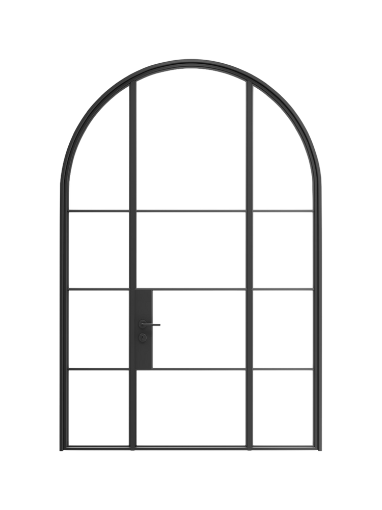 Yves- Full-Arch Double Steel Glass Doors image 0