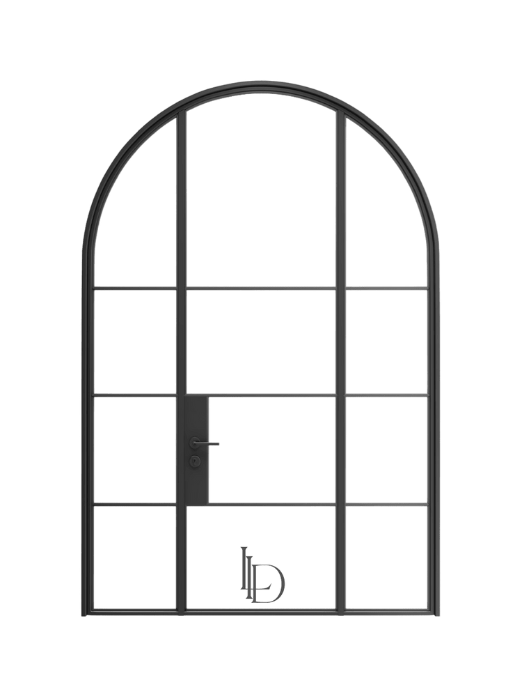Yves- Full-Arch Double Steel Glass Doors image 0