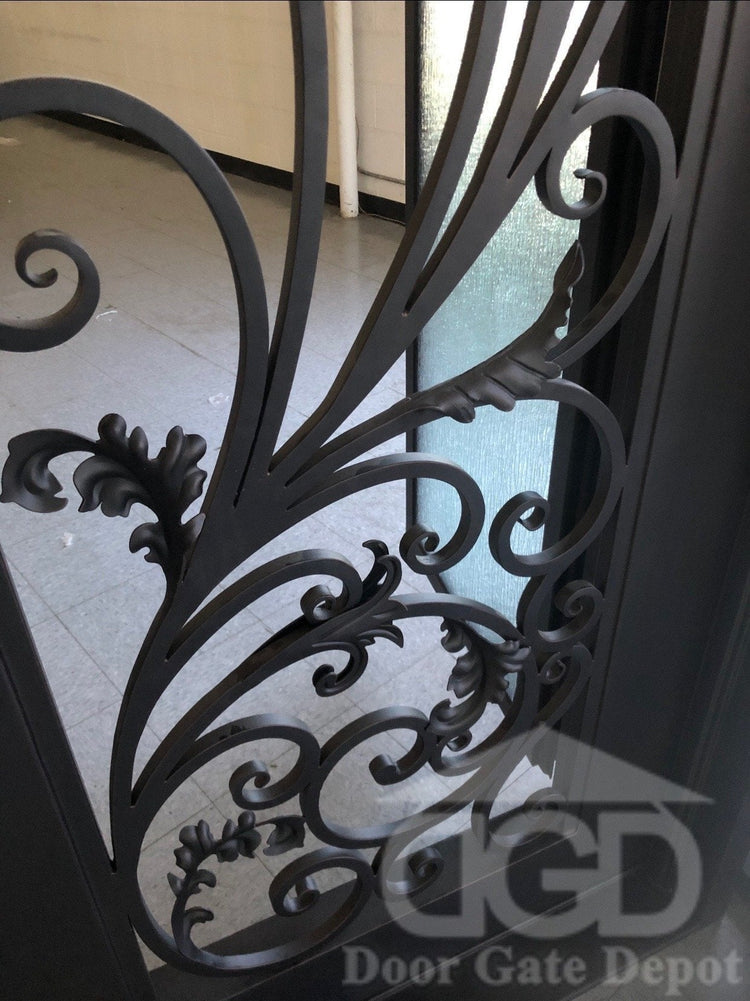 wrought iron doors with bug screen