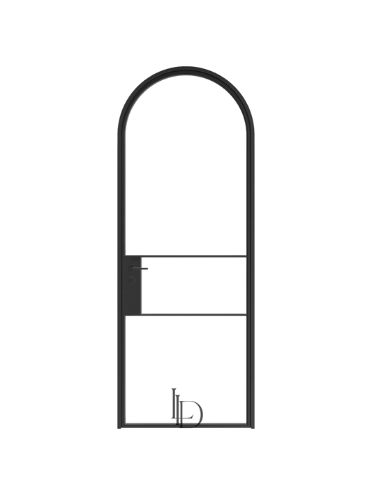 Gene - Full-Arch Single Steel Glass Door image 0
