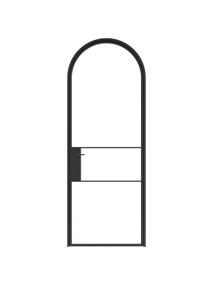 Gene - Full-Arch Single Steel Glass Door image 0