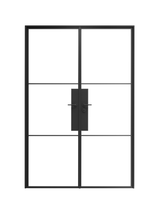 Estelle- Solid Steel Glass Double Doors image 0