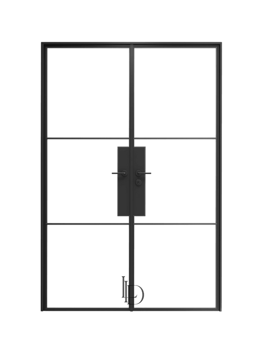Estelle- Solid Steel Glass Double Doors image 0