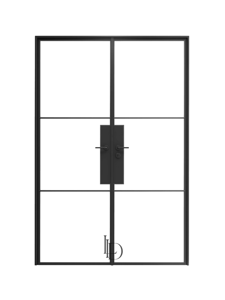 Estelle- Solid Steel Glass Double Doors image 0