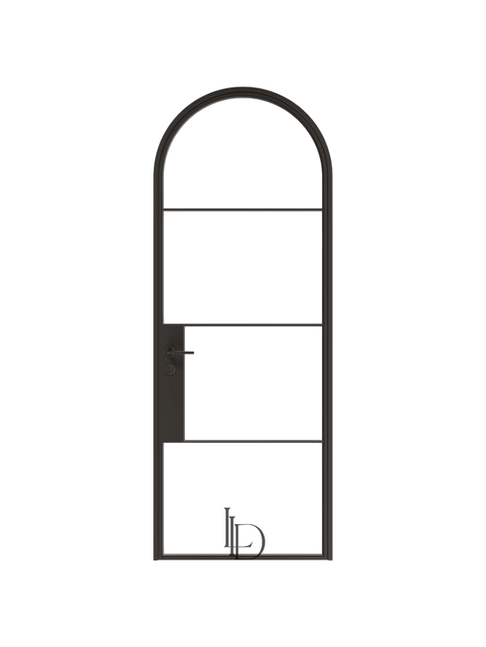 Delphine- Full-Arch Single Steel Glass Door image 0