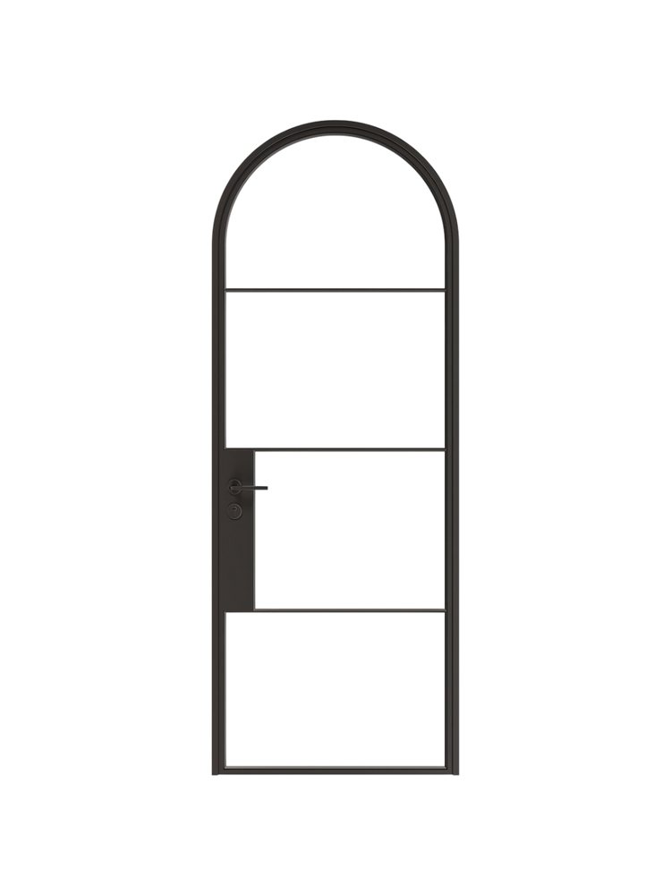 Delphine- Full-Arch Single Steel Glass Door image 0