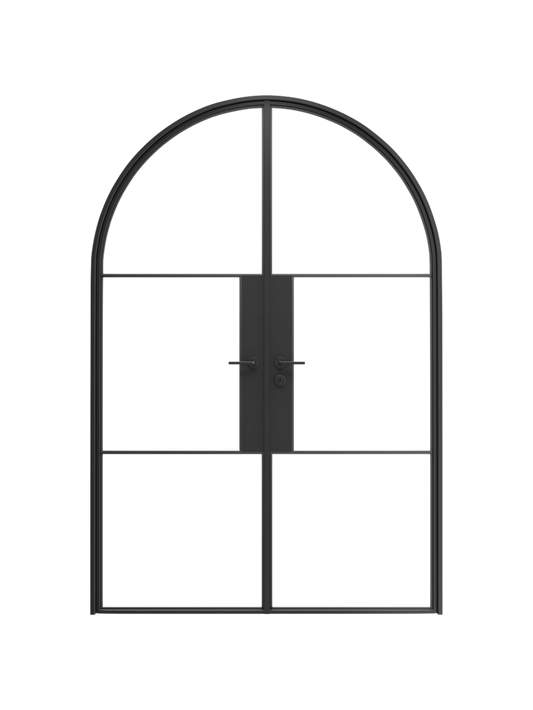Amelie- Full-Arch Double Steel Glass Doors image 0