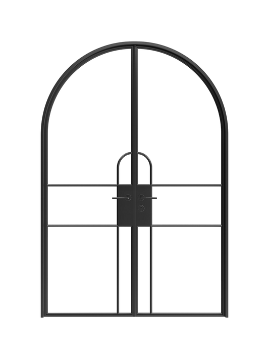 Quincy- Full-Arch Double Steel Glass Doors image 0