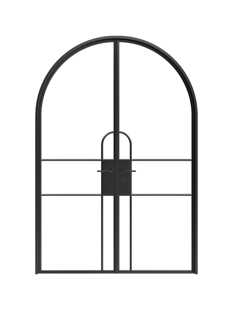 Quincy- Full-Arch Double Steel Glass Doors image 0