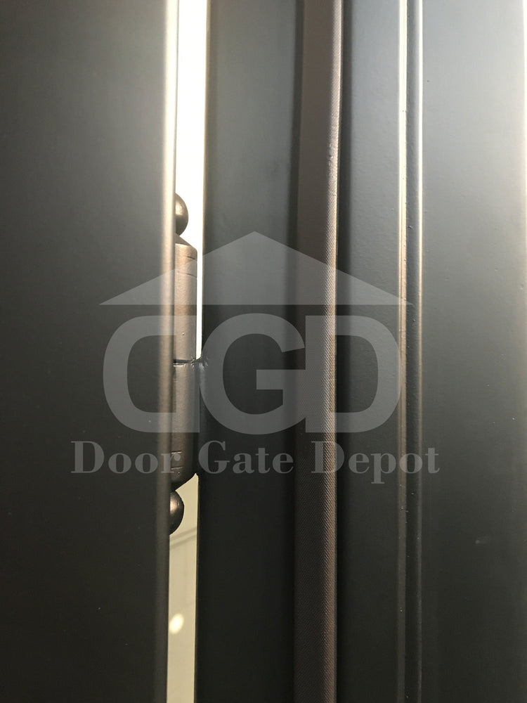 modern double iron doors
