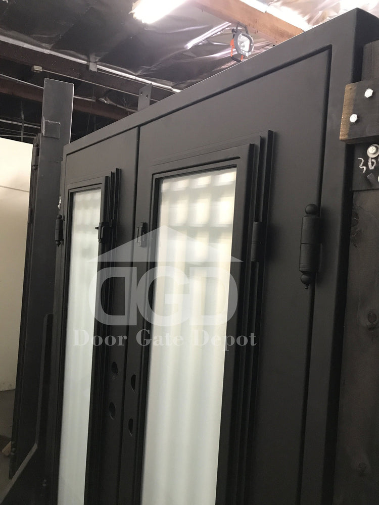 OLIVE- square top, modern design, bug screens, wrought iron doors-61X81 Right Hand - Door Gate Depot