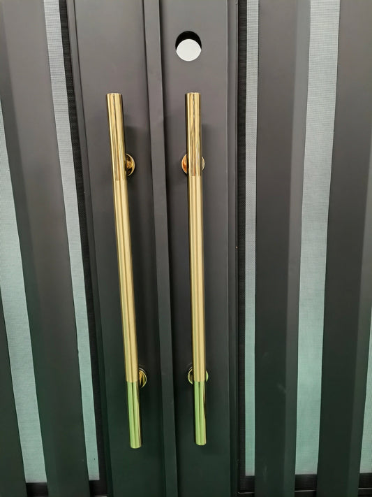 double wrought iron doors