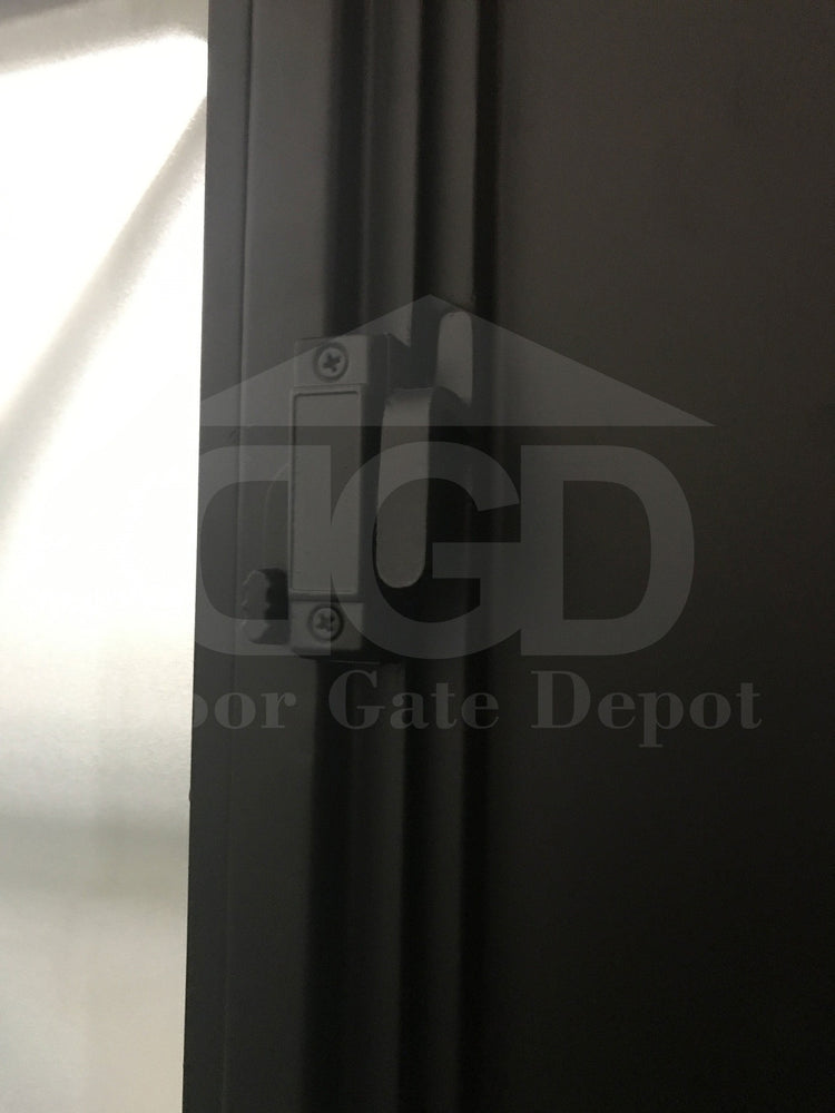 MACE- modern front entry double, wrought iron doors-72x96 Right Hand - Door Gate Depot