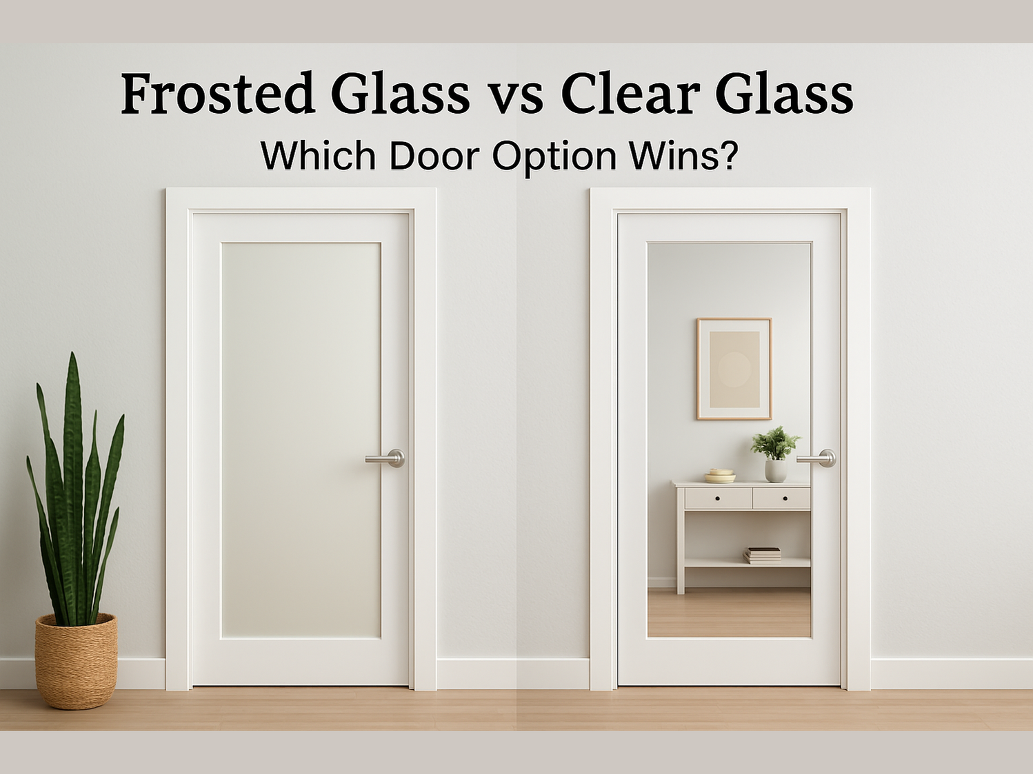 Frosted Glass vs Clear Glass: Which Door Option Wins? Get the verdict