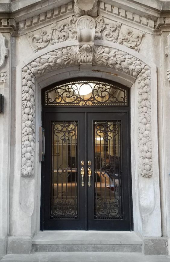 Double Front Iron Doors
