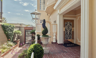 Wrought iron door finish