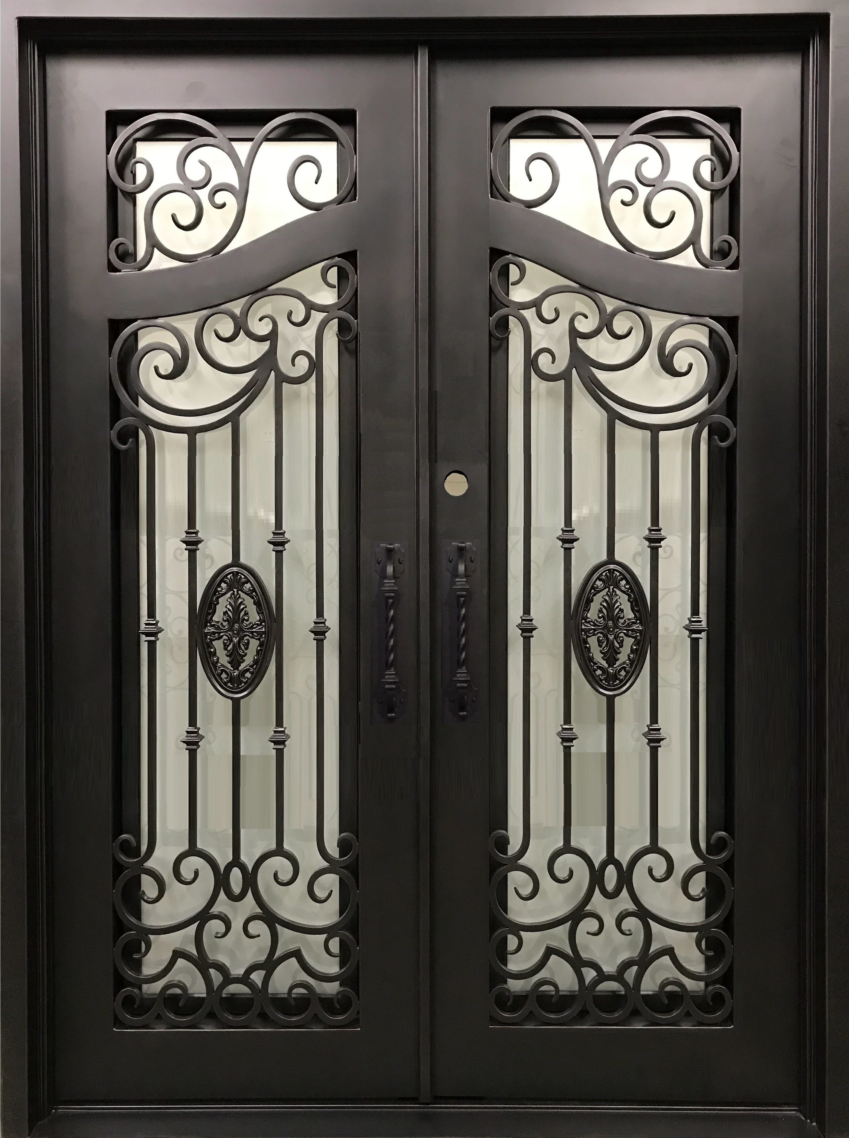 Square Top Double Entry Iron Doors-LUXE