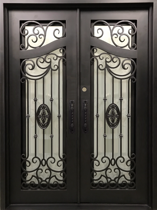Square Top Double Entry Iron Doors-LUXE