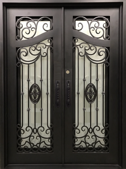 Square Top Double Entry Iron Doors-LUXE