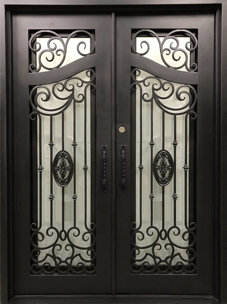 Square Top Double Entry Iron Doors-LUXE