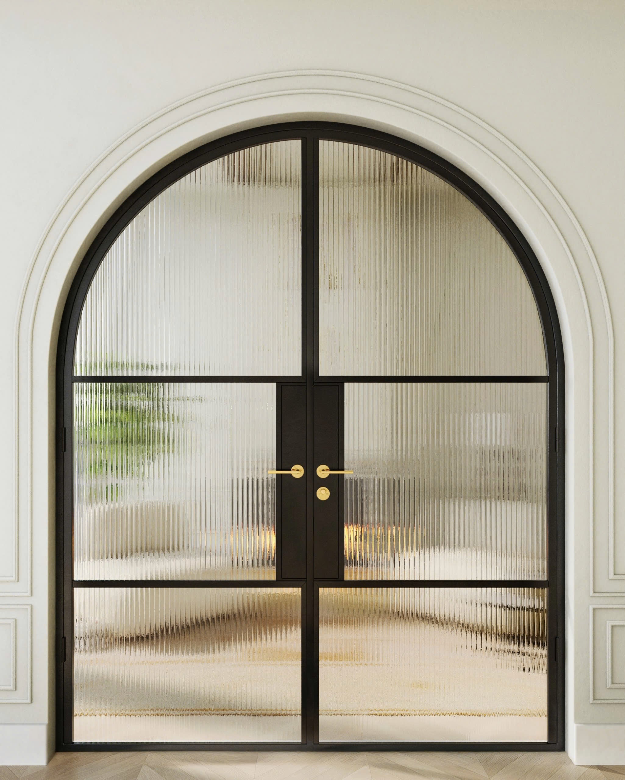 Amelie- Full-Arch Double Steel Glass Doors image 1