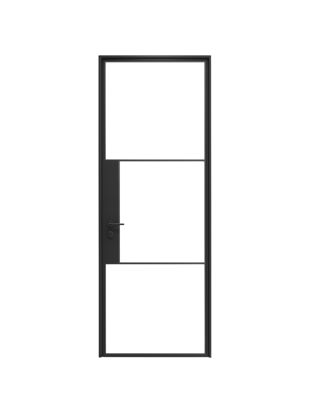 Celine- Single  Steel Glass Door image 0