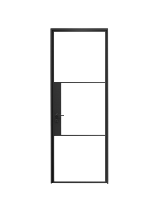Celine- Single  Steel Glass Door image 0