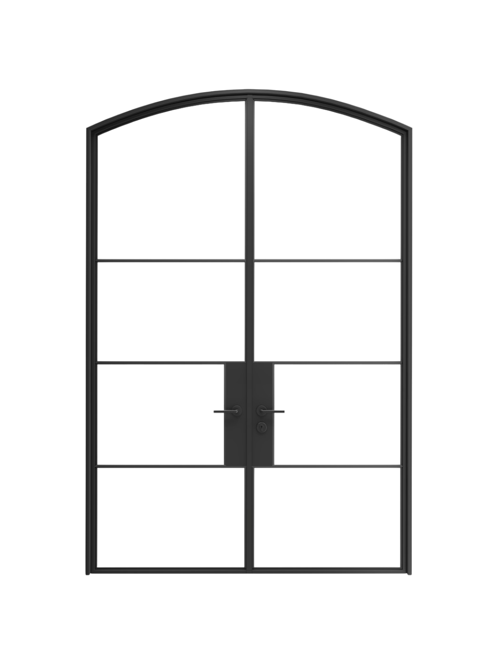 Denver-  Half-Arch Double Steel Glass Doors image 0