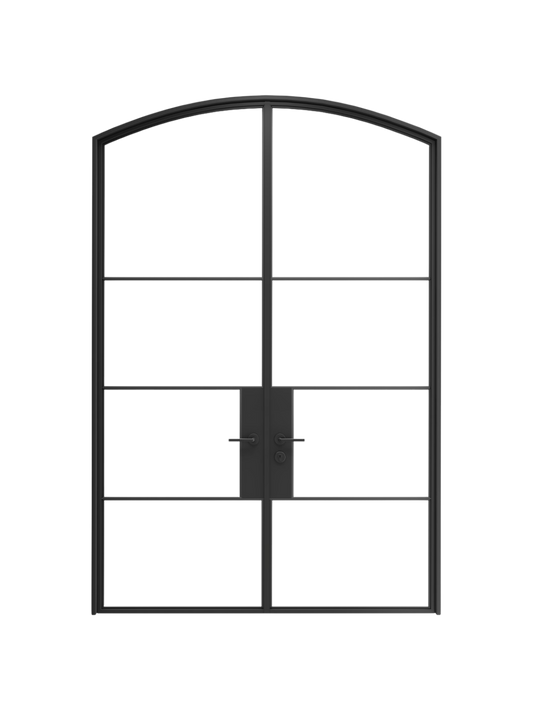Denver-  Half-Arch Double Steel Glass Doors image 0