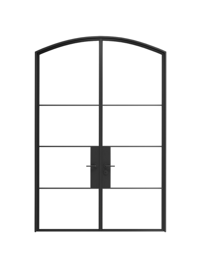 Denver-  Half-Arch Double Steel Glass Doors image 0