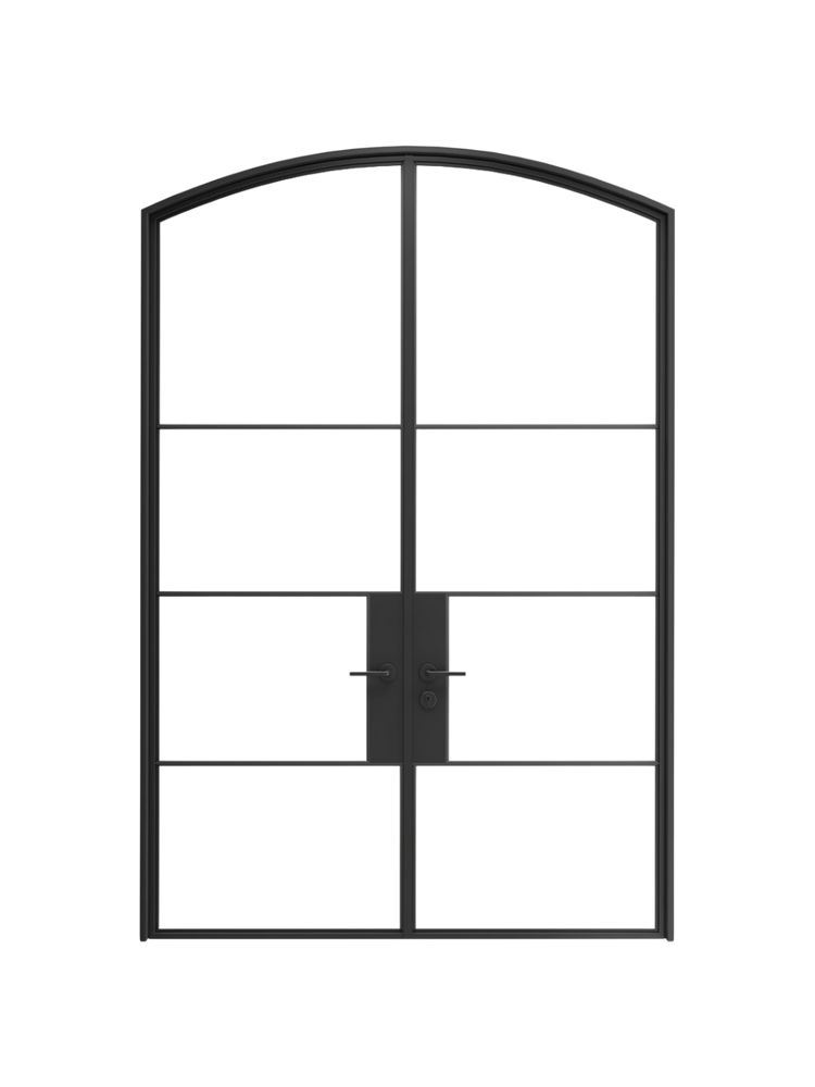 Denver-  Half-Arch Double Steel Glass Doors image 0