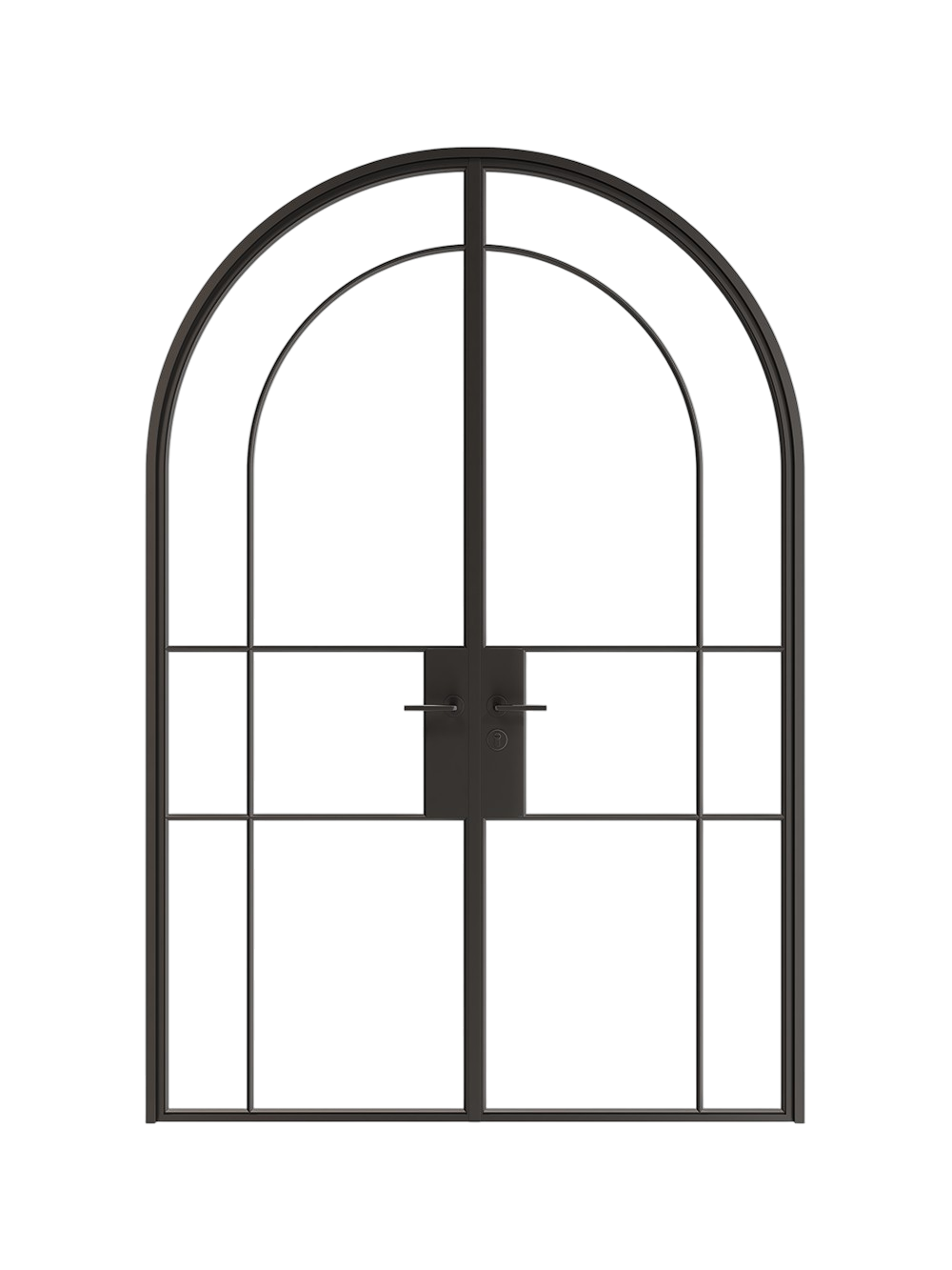 Valerie Full-Arch Double Steel Glass Doors image 0
