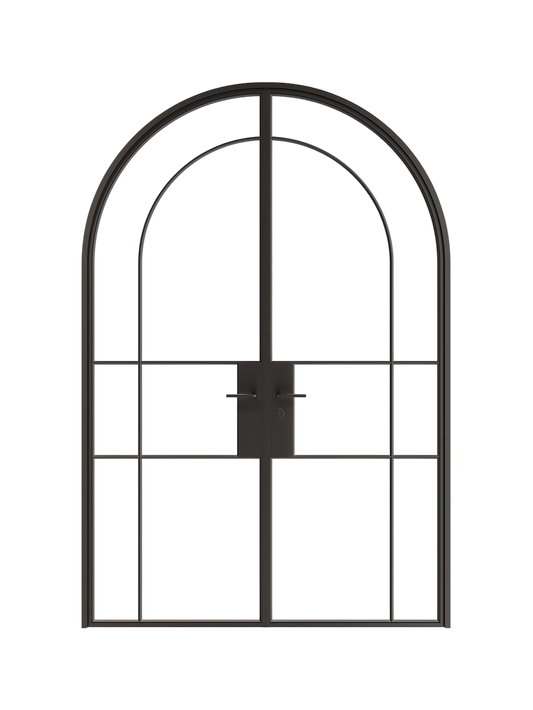 Valerie Full-Arch Double Steel Glass Doors image 0