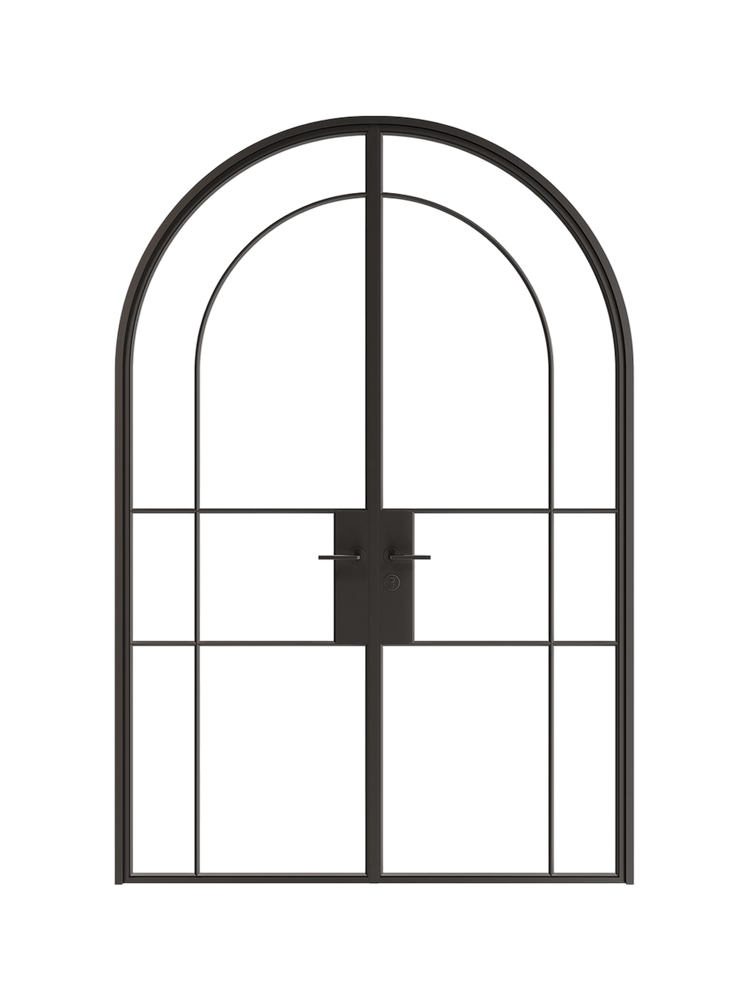 Valerie Full-Arch Double Steel Glass Doors image 0