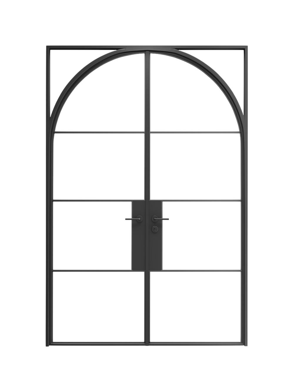 Ethan-  Double Steel Glass Doors Arch Inside image 0