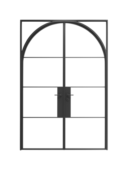 Ethan-  Double Steel Glass Doors Arch Inside image 0