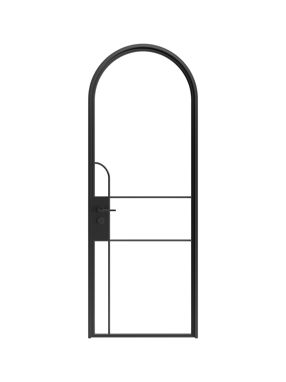 Dion -  Full-Arch Single  Steel Glass Door image 0
