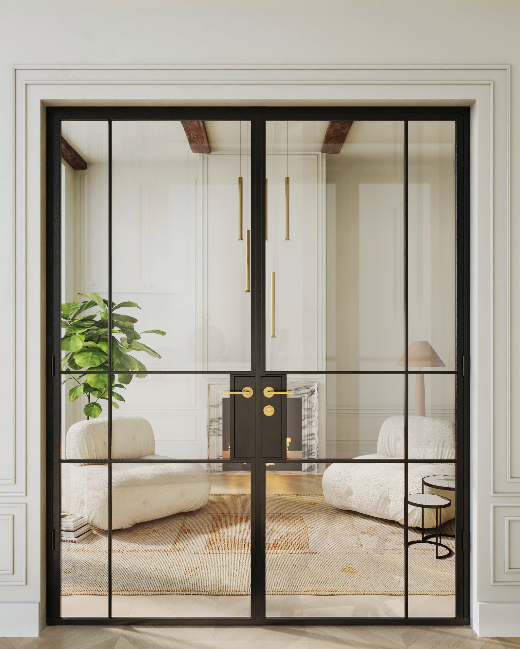 Rumi-  Double Steel Glass Doors image 1