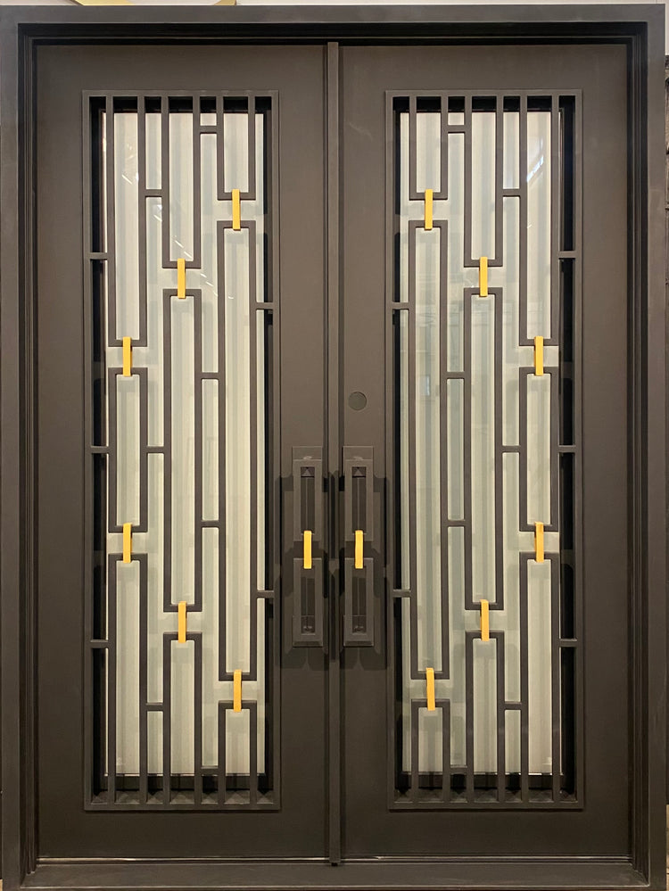 Modern Front Entry Iron Doors